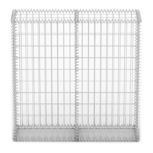 Panier de gabion avec couvercle Fil galvanisé 100 x 100 x 30 cm - Photo n°3; ?>