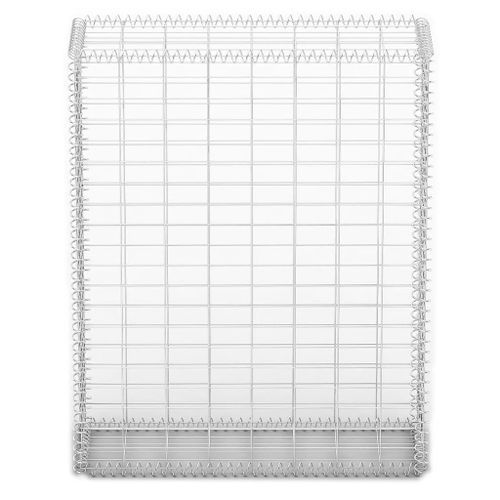 Panier de gabion avec couvercle Fil galvanisé 100 x 80 x 30 cm - Photo n°3; ?>