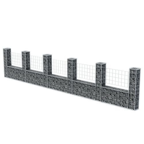 Panier de gabion en forme de U Acier galvanisé 570x20x100 cm - Photo n°3; ?>