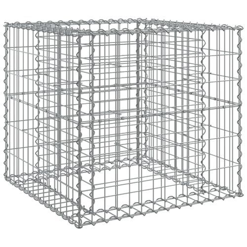 Panier de gabions argenté 70x70x65 cm fer galvanisé - Photo n°2; ?>