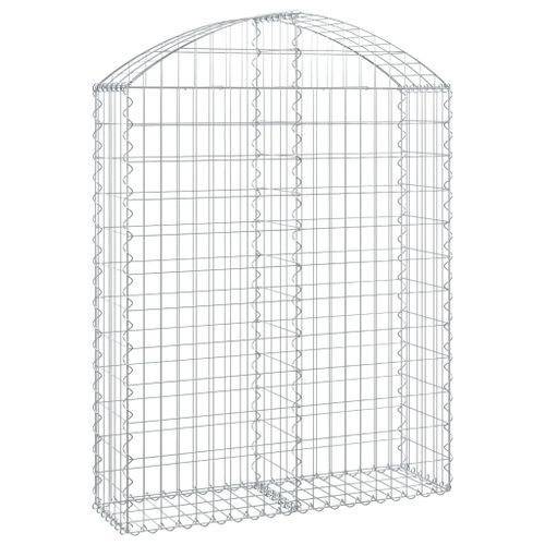 Panier de gabions arqué 100x30x120/140 cm Fer galvanisé - Photo n°2; ?>