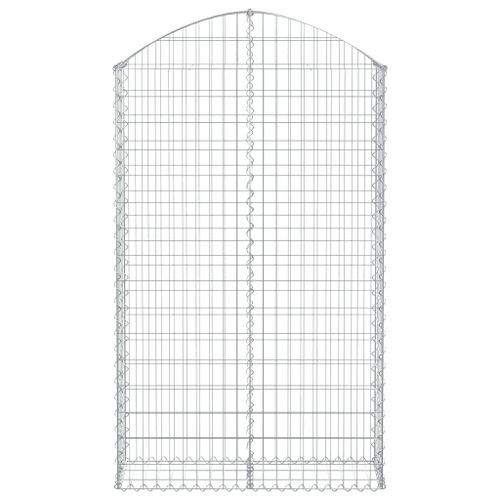 Panier de gabions arqué 100x30x160/180 cm Fer galvanisé - Photo n°3; ?>