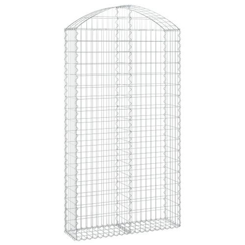 Panier de gabions arqué 100x30x180/200 cm Fer galvanisé - Photo n°2; ?>