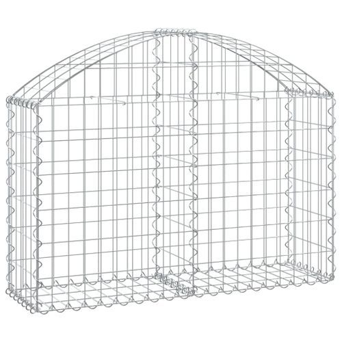 Panier de gabions arqué 100x30x60/80 cm Fer galvanisé - Photo n°2; ?>