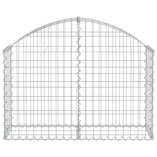 Panier de gabions arqué 100x30x60/80 cm Fer galvanisé - Photo n°3; ?>