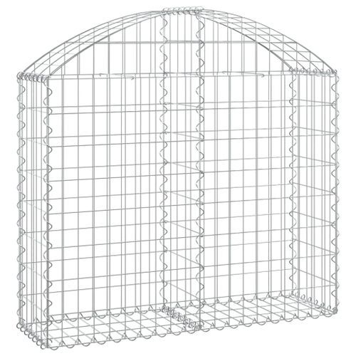 Panier de gabions arqué 100x30x80/100 cm Fer galvanisé - Photo n°2; ?>