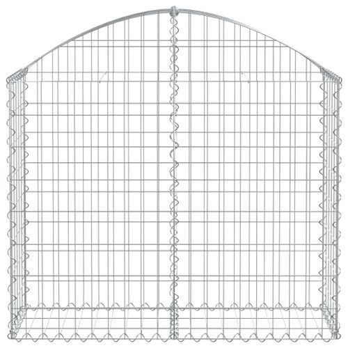 Panier de gabions arqué 100x30x80/100 cm Fer galvanisé - Photo n°3; ?>