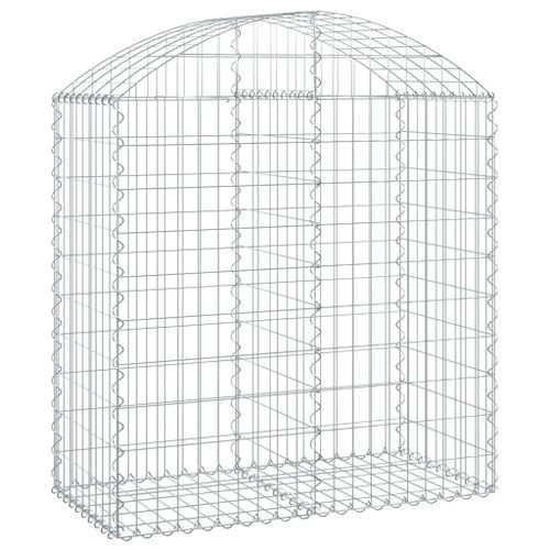 Panier de gabions arqué 100x50x100/120 cm Fer galvanisé - Photo n°2; ?>