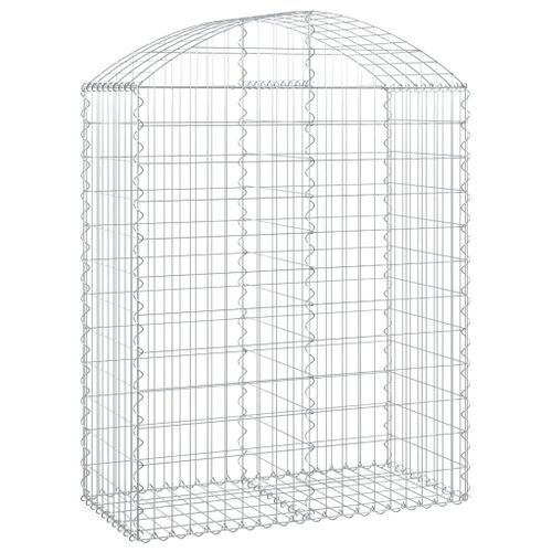 Panier de gabions arqué 100x50x120/140 cm Fer galvanisé - Photo n°2; ?>