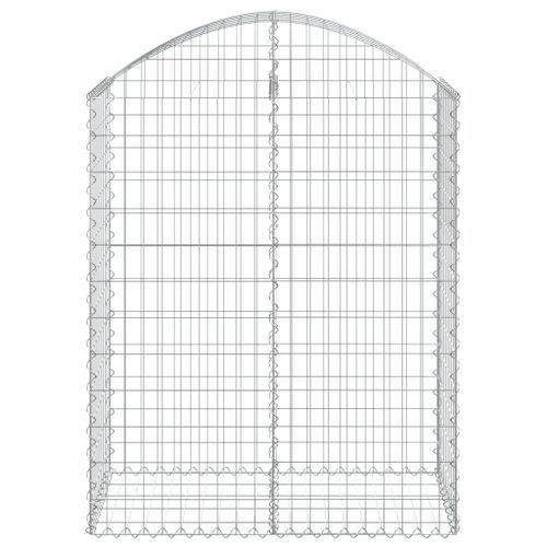 Panier de gabions arqué 100x50x120/140 cm Fer galvanisé - Photo n°3; ?>