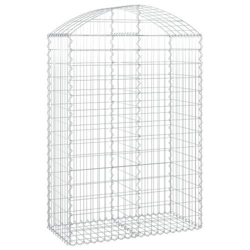 Panier de gabions arqué 100x50x140/160 cm Fer galvanisé - Photo n°2; ?>