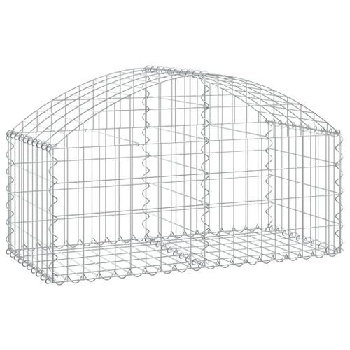 Panier de gabions arqué 100x50x40/60 cm Fer galvanisé - Photo n°2; ?>