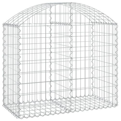 Panier de gabions arqué 100x50x80/100 cm Fer galvanisé - Photo n°2; ?>