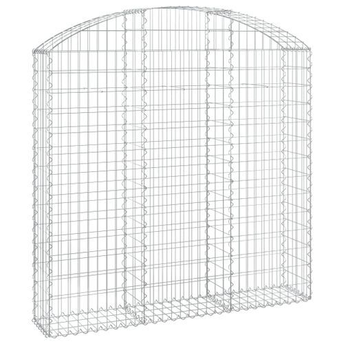 Panier de gabions arqué 150x30x140/160 cm Fer galvanisé - Photo n°2; ?>