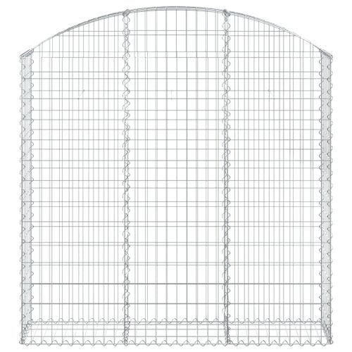 Panier de gabions arqué 150x30x140/160 cm Fer galvanisé - Photo n°3; ?>