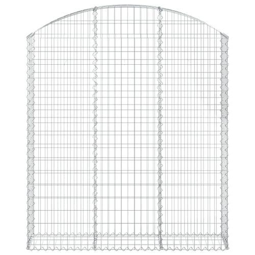 Panier de gabions arqué 150x30x160/180 cm Fer galvanisé - Photo n°3; ?>