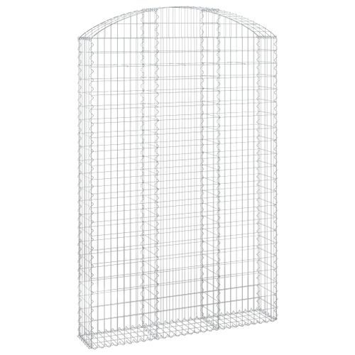 Panier de gabions arqué 150x30x220/240 cm Fer galvanisé - Photo n°2; ?>