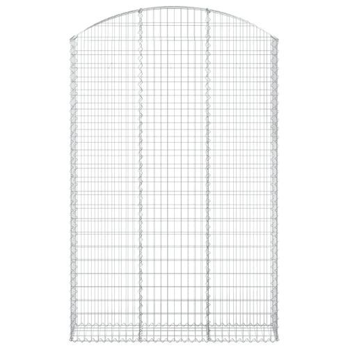 Panier de gabions arqué 150x30x220/240 cm Fer galvanisé - Photo n°3; ?>