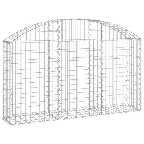 Panier de gabions arqué 150x30x80/100 cm Fer galvanisé - Photo n°2; ?>