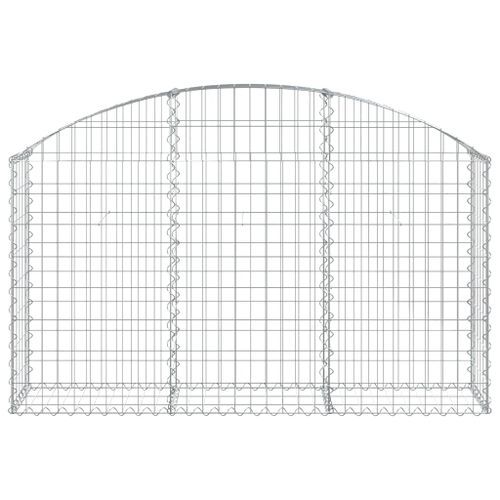 Panier de gabions arqué 150x30x80/100 cm Fer galvanisé - Photo n°3; ?>