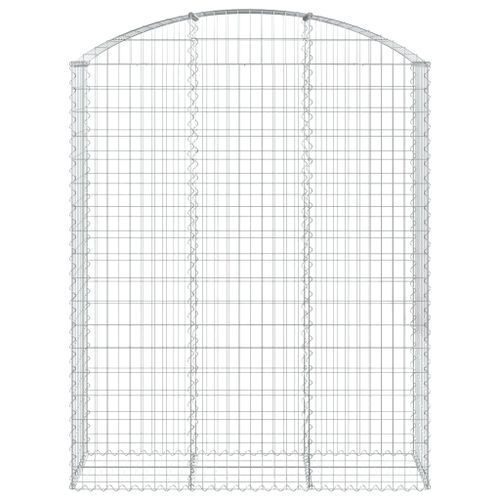 Panier de gabions arqué 150x50x180/200 cm Fer galvanisé - Photo n°3; ?>