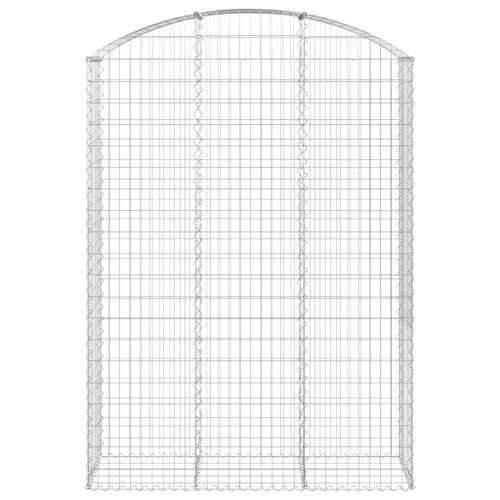 Panier de gabions arqué 150x50x200/220 cm Fer galvanisé - Photo n°3; ?>