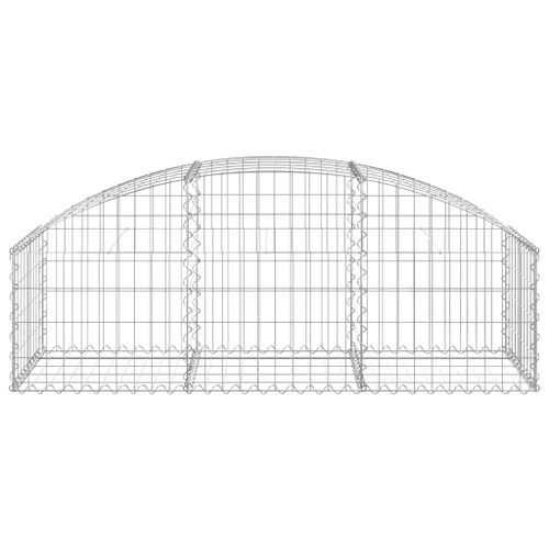 Panier de gabions arqué 150x50x40/60 cm Fer galvanisé - Photo n°3; ?>