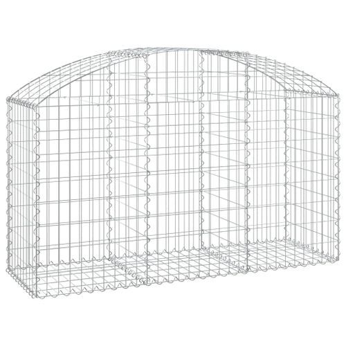 Panier de gabions arqué 150x50x80/100 cm Fer galvanisé - Photo n°2; ?>