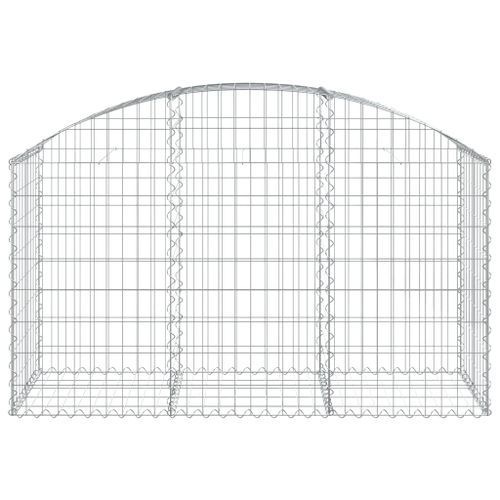 Panier de gabions arqué 150x50x80/100 cm Fer galvanisé - Photo n°3; ?>