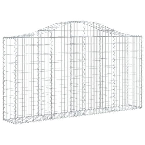 Panier de gabions arqué 200x30x100/120 cm Fer galvanisé - Photo n°2; ?>