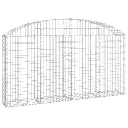 Panier de gabions arqué 200x30x100/120 cm Fer galvanisé - Photo n°2; ?>