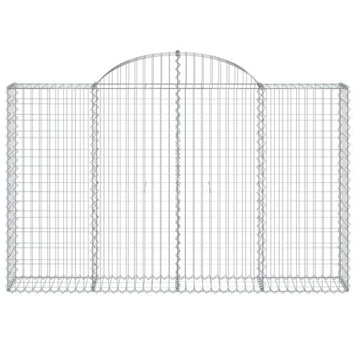 Panier de gabions arqué 200x30x120/140 cm Fer galvanisé - Photo n°3; ?>