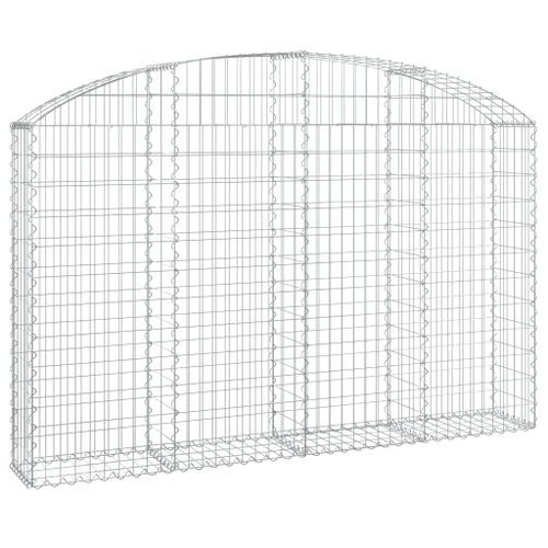 Panier de gabions arqué 200x30x120/140 cm Fer galvanisé - Photo n°2; ?>