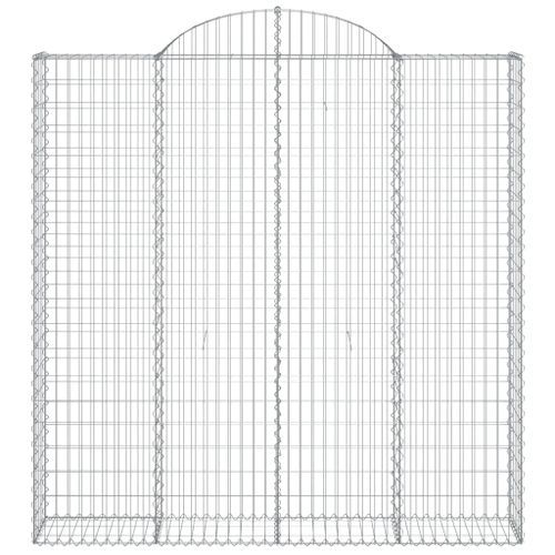 Panier de gabions arqué 200x30x200/220 cm Fer galvanisé - Photo n°3; ?>