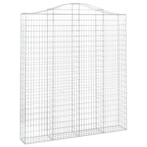 Panier de gabions arqué 200x30x220/240 cm Fer galvanisé - Photo n°2; ?>