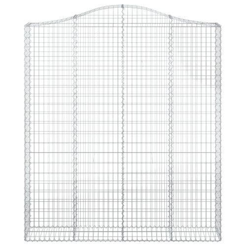 Panier de gabions arqué 200x30x220/240 cm Fer galvanisé - Photo n°3; ?>