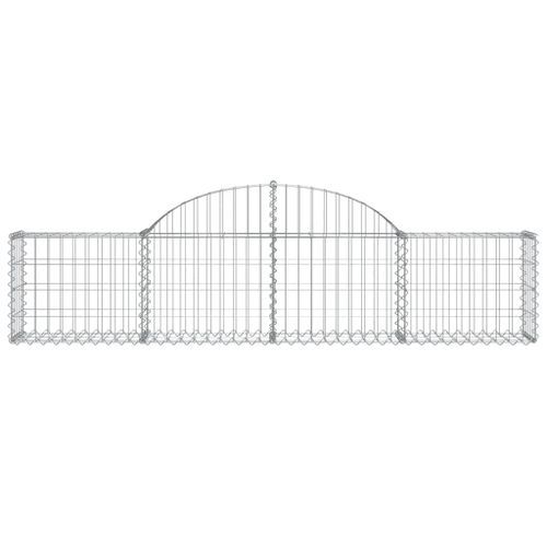 Panier de gabions arqué 200x30x40/60 cm Fer galvanisé - Photo n°3; ?>