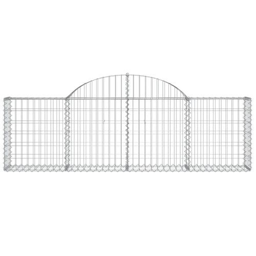 Panier de gabions arqué 200x30x60/80 cm Fer galvanisé - Photo n°3; ?>