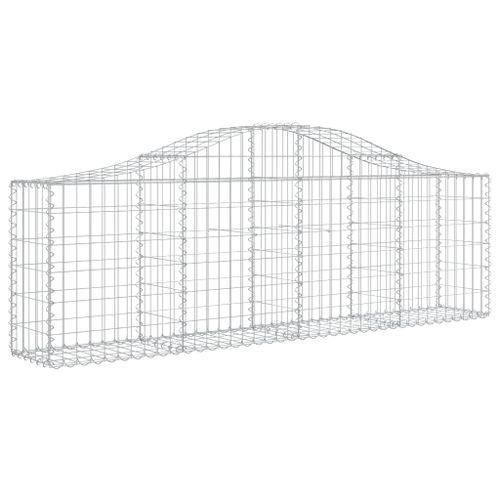 Panier de gabions arqué 200x30x60/80 cm Fer galvanisé - Photo n°2; ?>