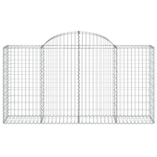 Panier de gabions arqué 200x50x100/120 cm Fer galvanisé - Photo n°3; ?>