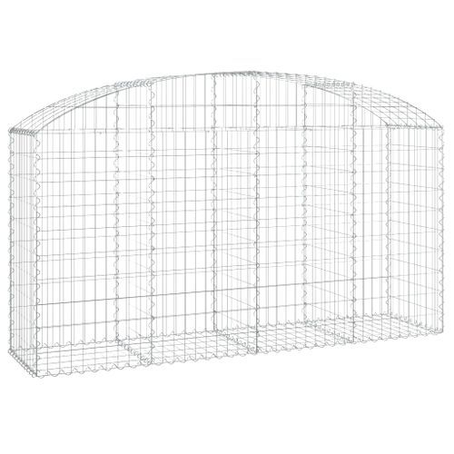 Panier de gabions arqué 200x50x100/120 cm Fer galvanisé - Photo n°2; ?>