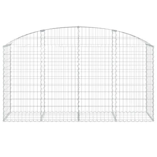 Panier de gabions arqué 200x50x100/120 cm Fer galvanisé - Photo n°3; ?>