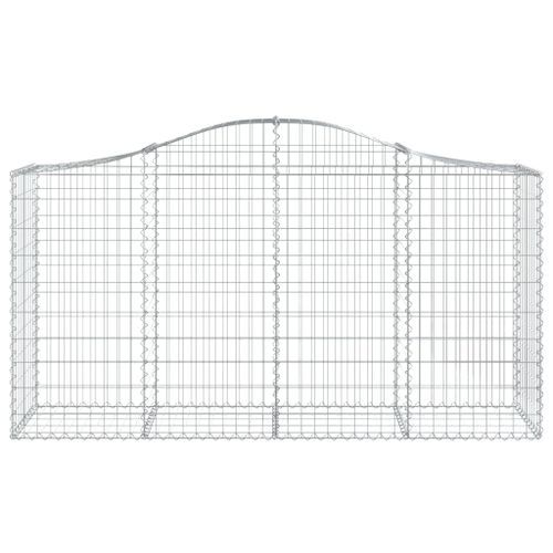 Panier de gabions arqué 200x50x100/120 cm Fer galvanisé - Photo n°3; ?>