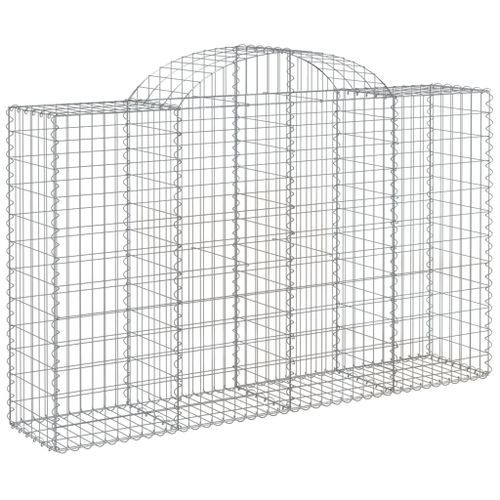 Panier de gabions arqué 200x50x120/140 cm Fer galvanisé - Photo n°2; ?>