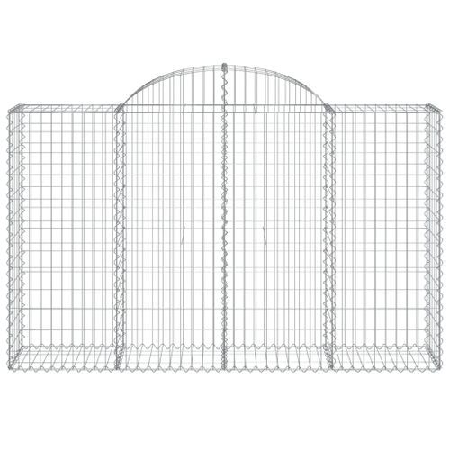 Panier de gabions arqué 200x50x120/140 cm Fer galvanisé - Photo n°3; ?>