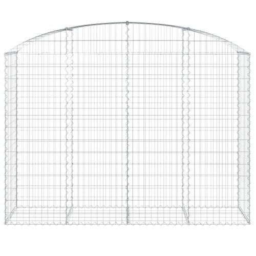 Panier de gabions arqué 200x50x140/160 cm Fer galvanisé - Photo n°3; ?>