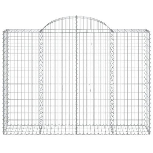 Panier de gabions arqué 200x50x140/160 cm Fer galvanisé - Photo n°3; ?>