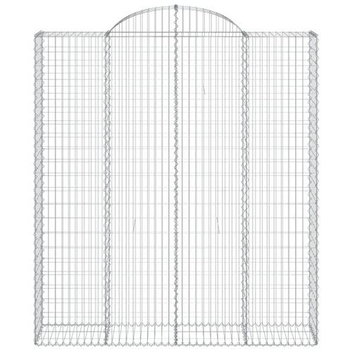 Panier de gabions arqué 200x50x220/240 cm Fer galvanisé - Photo n°3; ?>