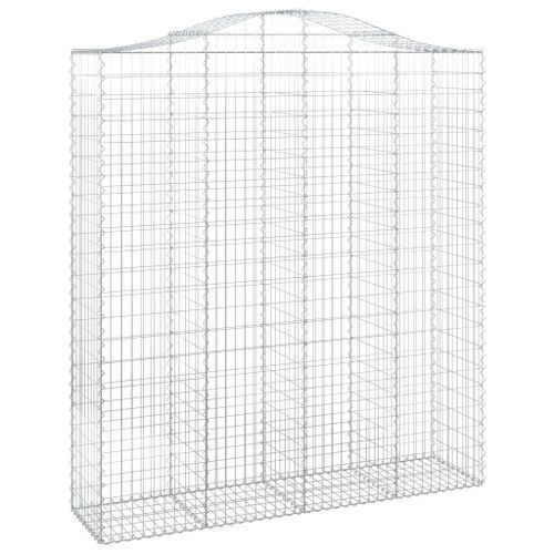 Panier de gabions arqué 200x50x220/240 cm Fer galvanisé - Photo n°2; ?>