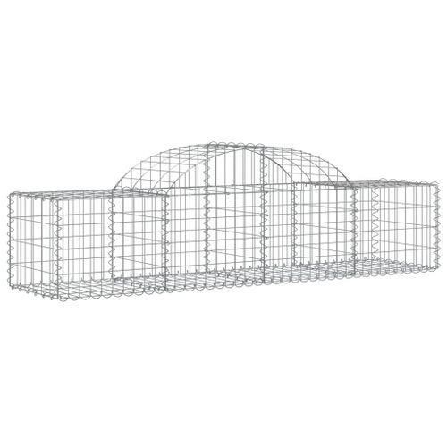 Panier de gabions arqué 200x50x40/60 cm Fer galvanisé - Photo n°2; ?>